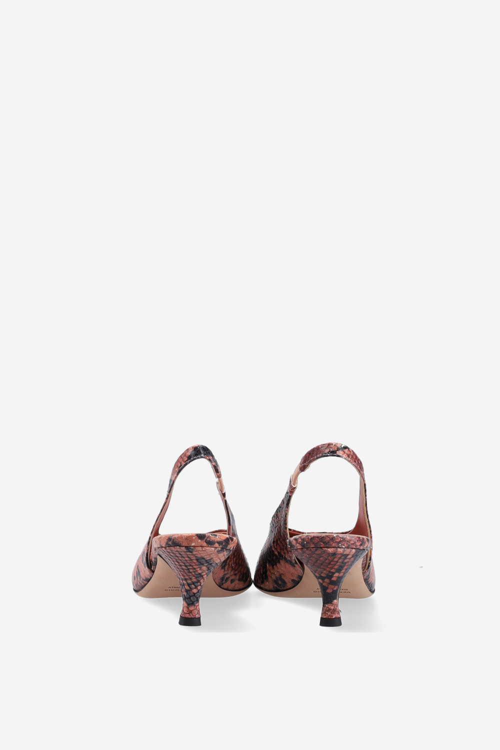 Pointed-toe leather slingbacks