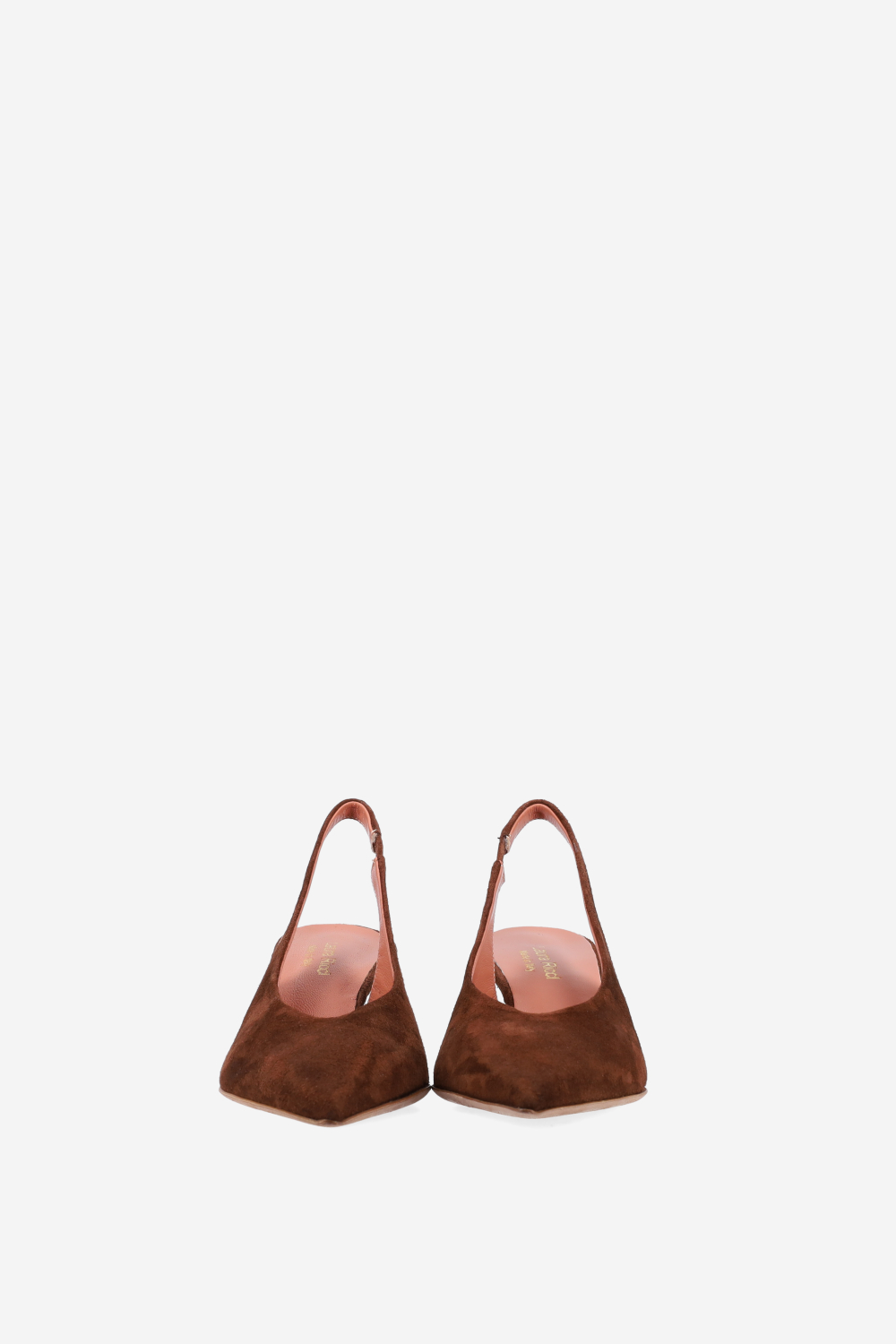 Pointed-toe suede slingbacks