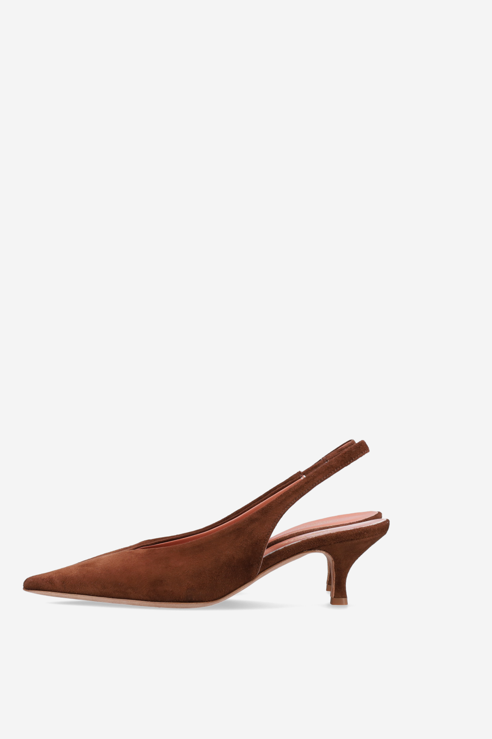 Pointed-toe suede slingbacks