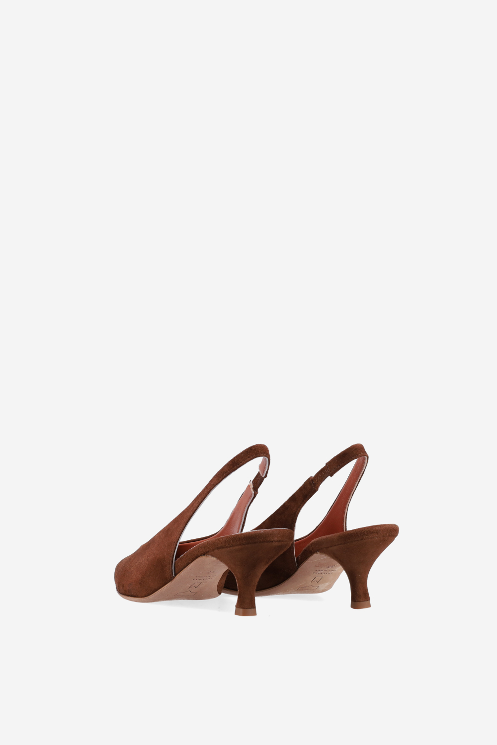 Pointed-toe suede slingbacks