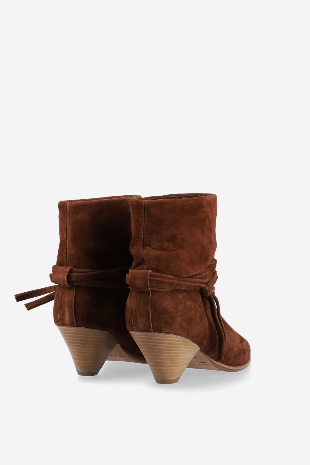 Fold-over suede ankle boots