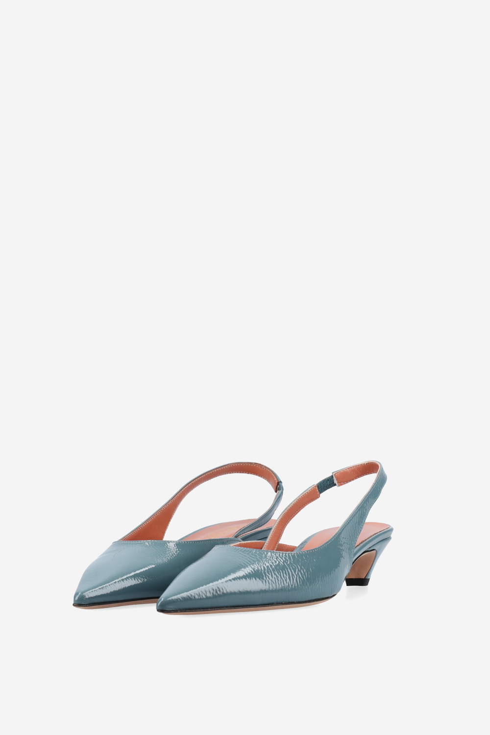 Patent leather slingbacks