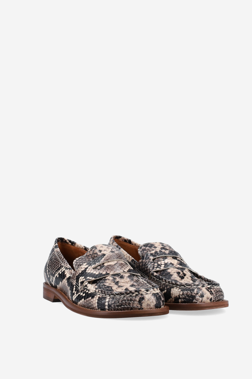 Pitone leather loafers