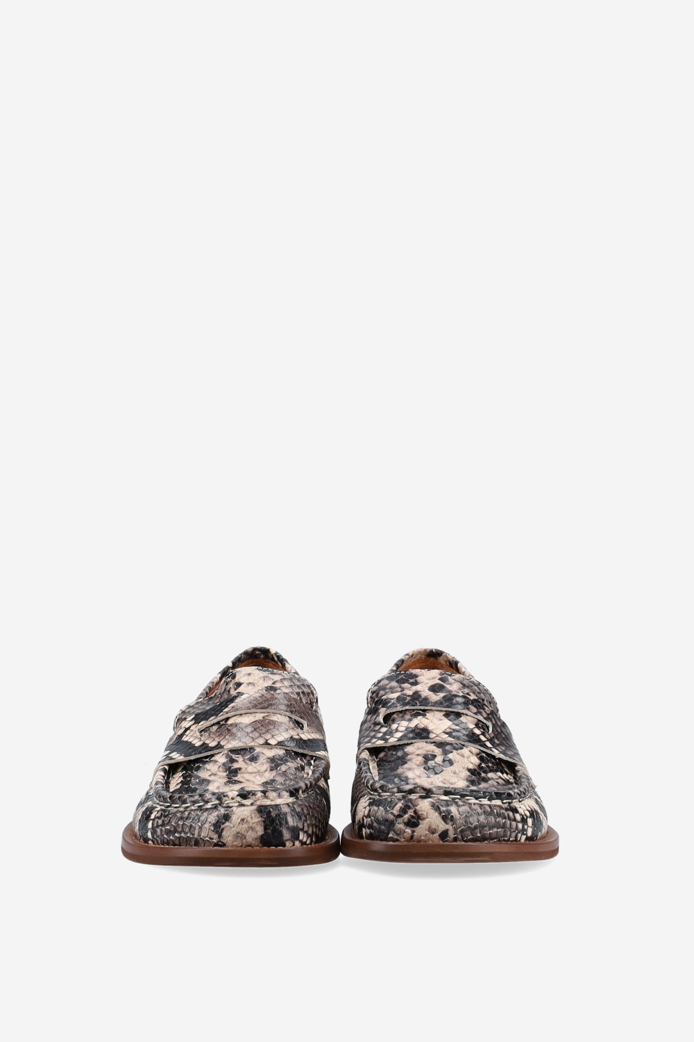 Pitone leather loafers