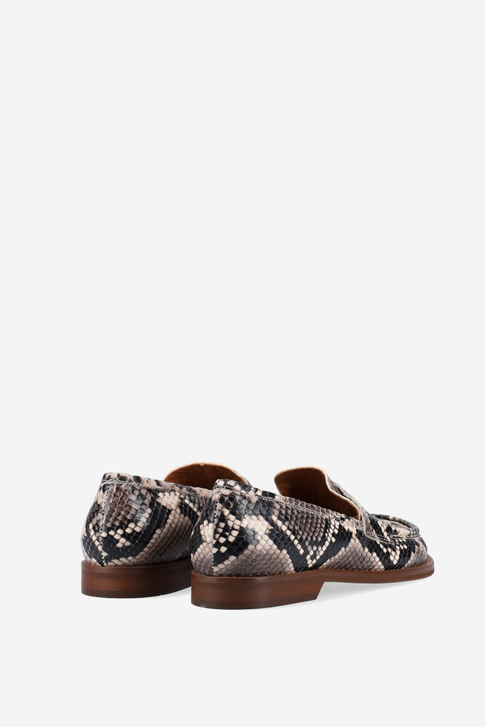 Pitone leather loafers