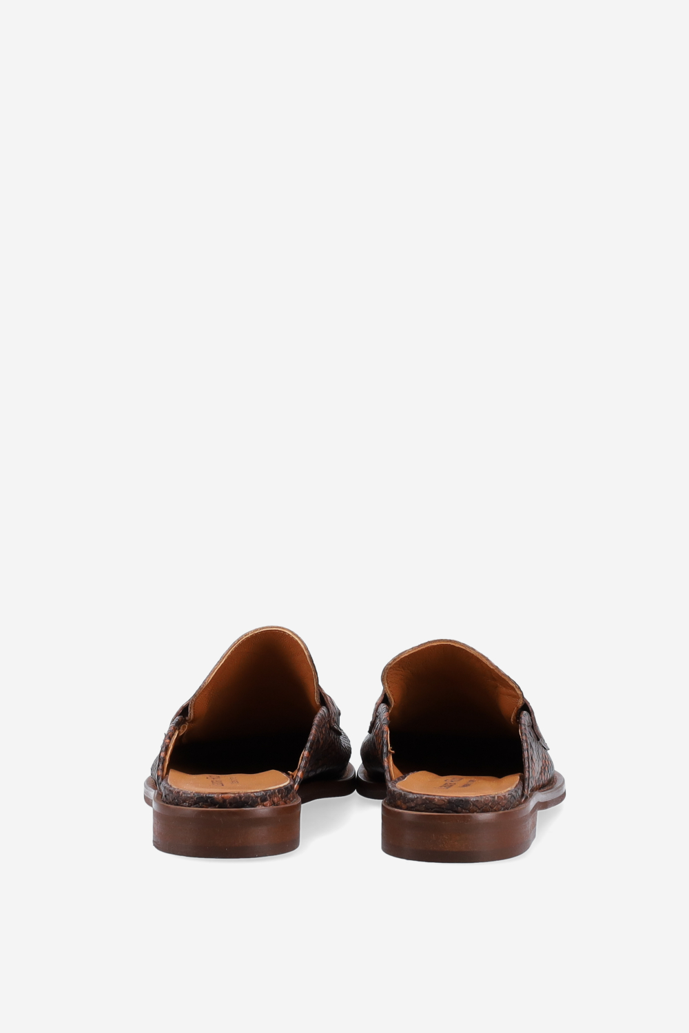 Pitone leather mules