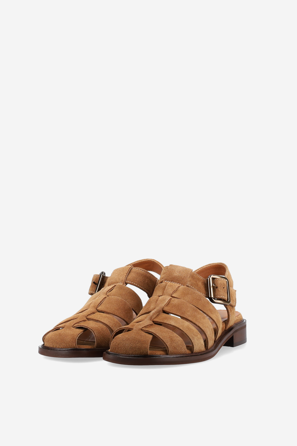 Suede buckled sandals