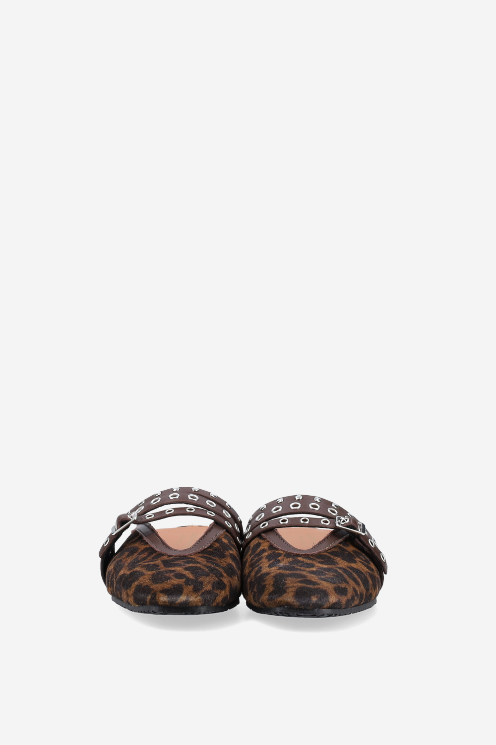 Cross-over suede mules