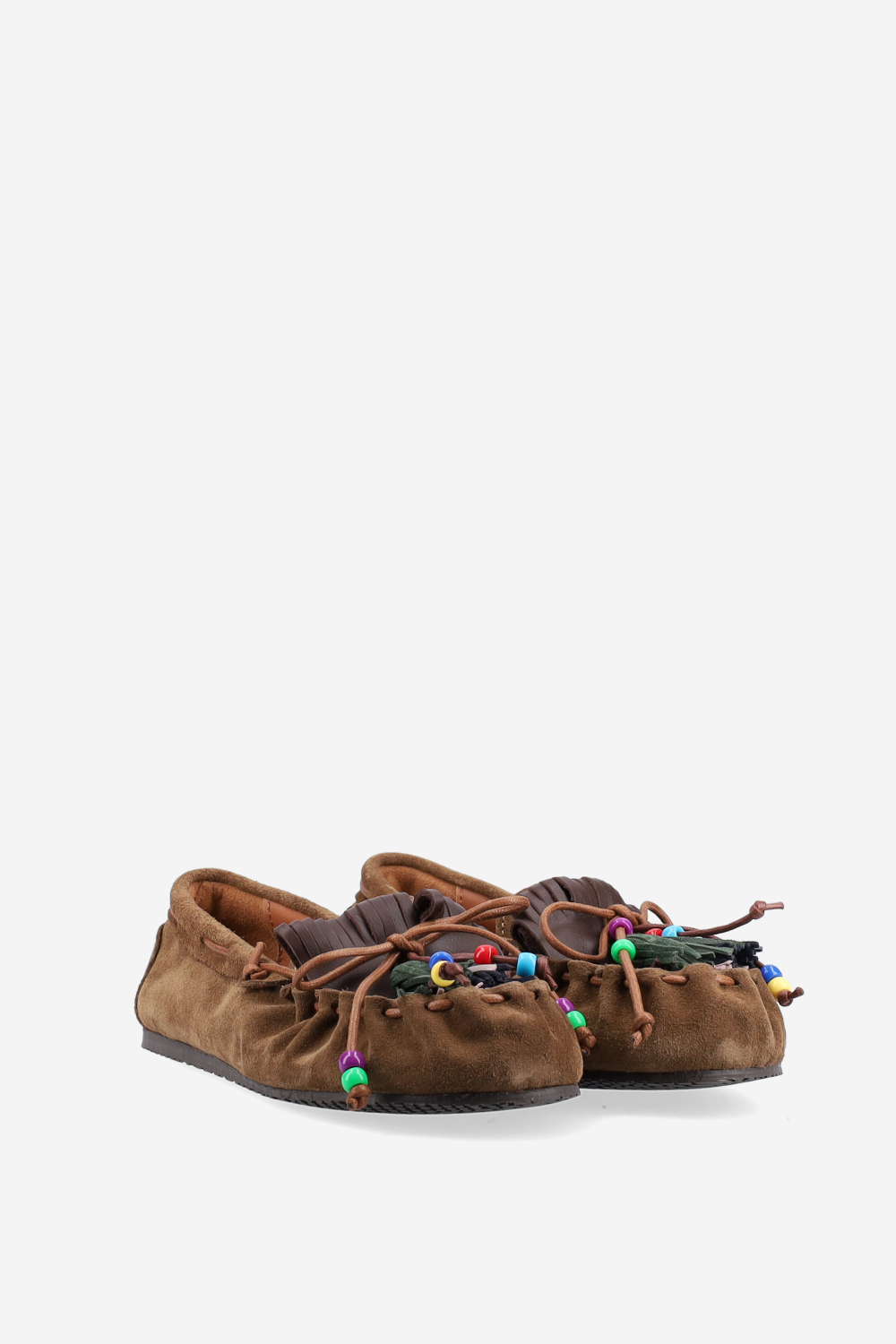 Fringes suede ballerinas
