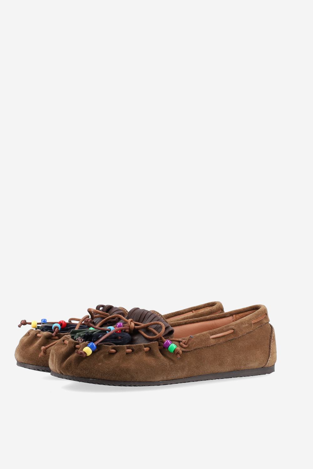 Fringes suede ballerinas