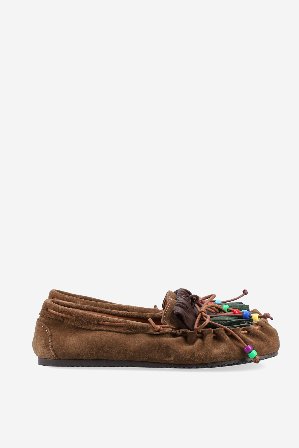 Fringes suede ballerinas