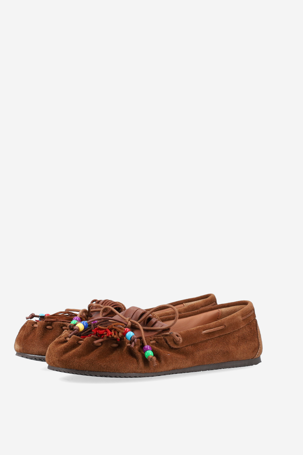Fringes suede ballerinas