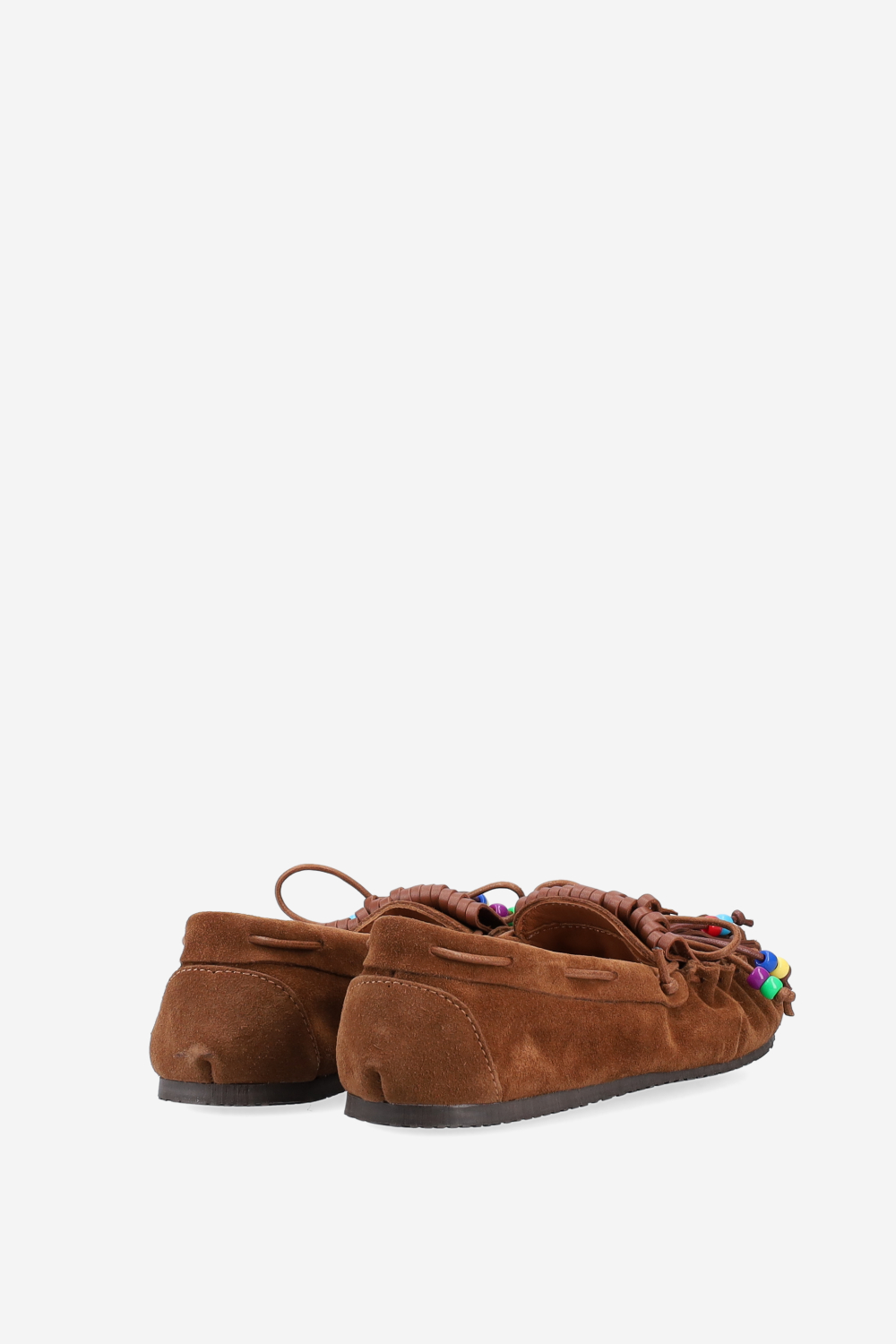 Fringes suede ballerinas