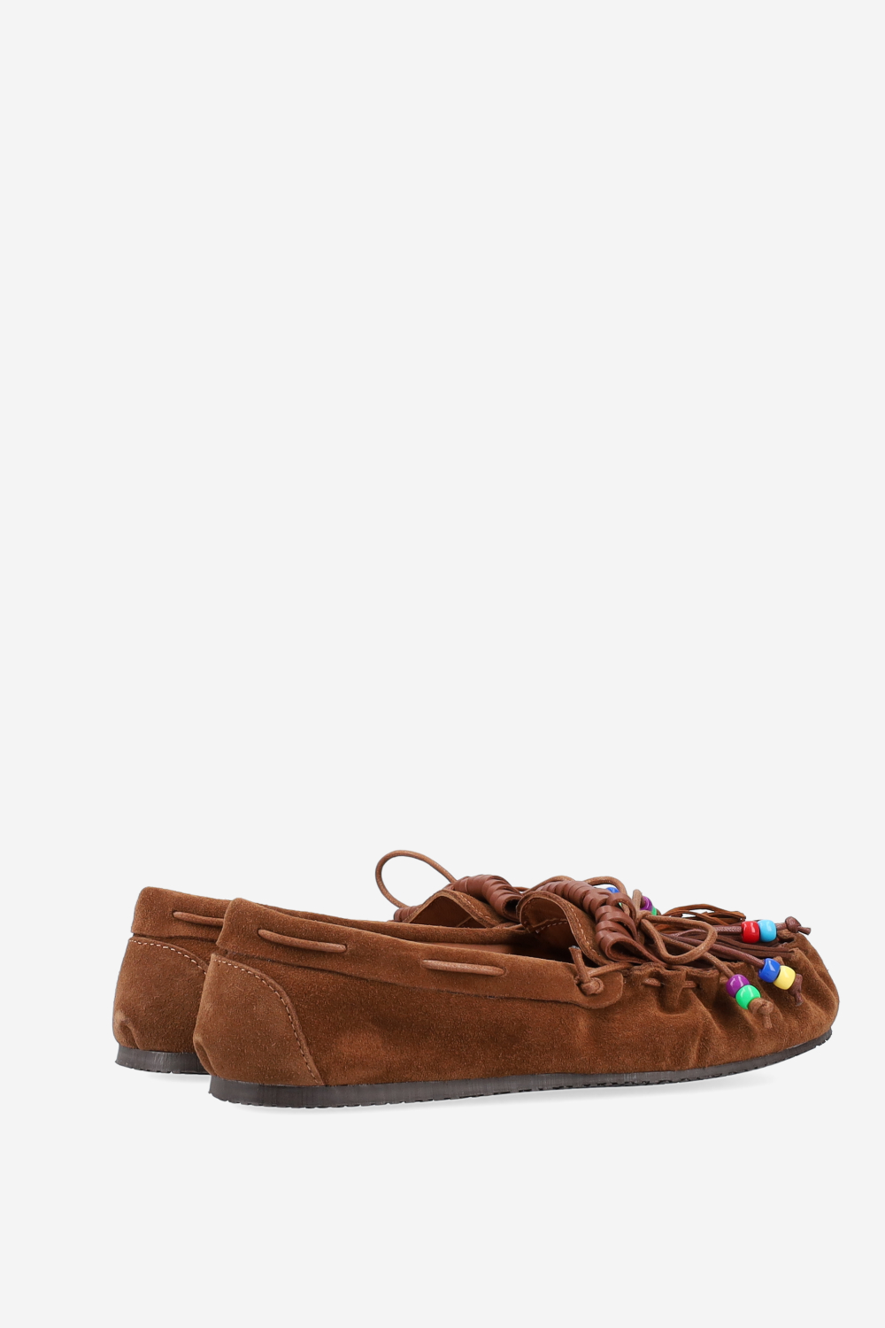 Fringes suede ballerinas