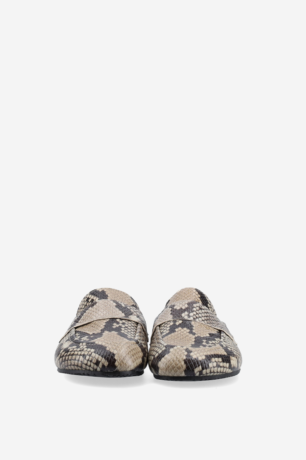 Pitone leather mules