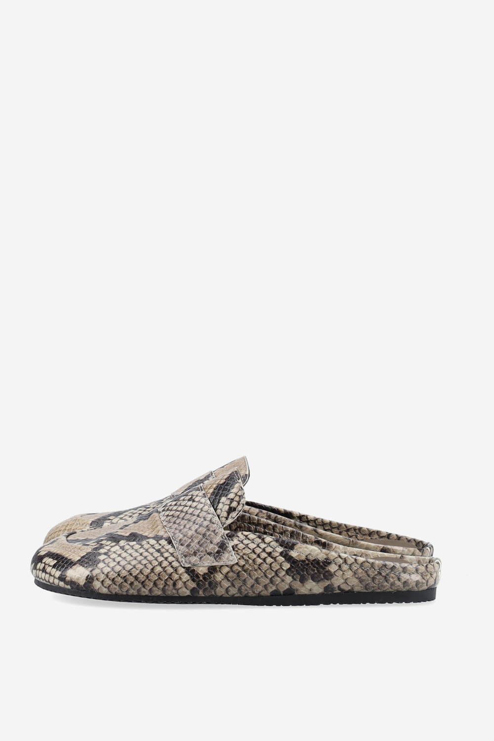 Pitone leather mules