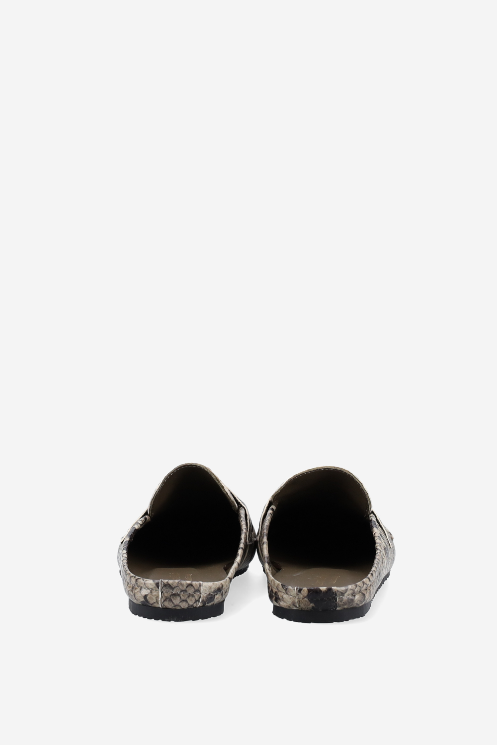 Pitone leather mules
