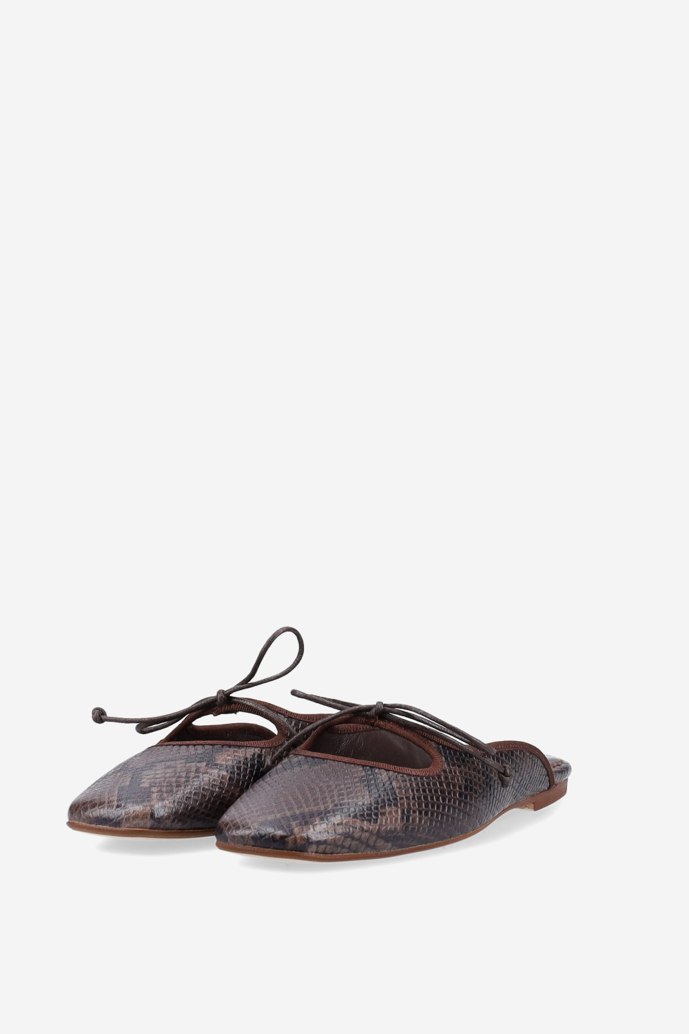 Pitone leather mules