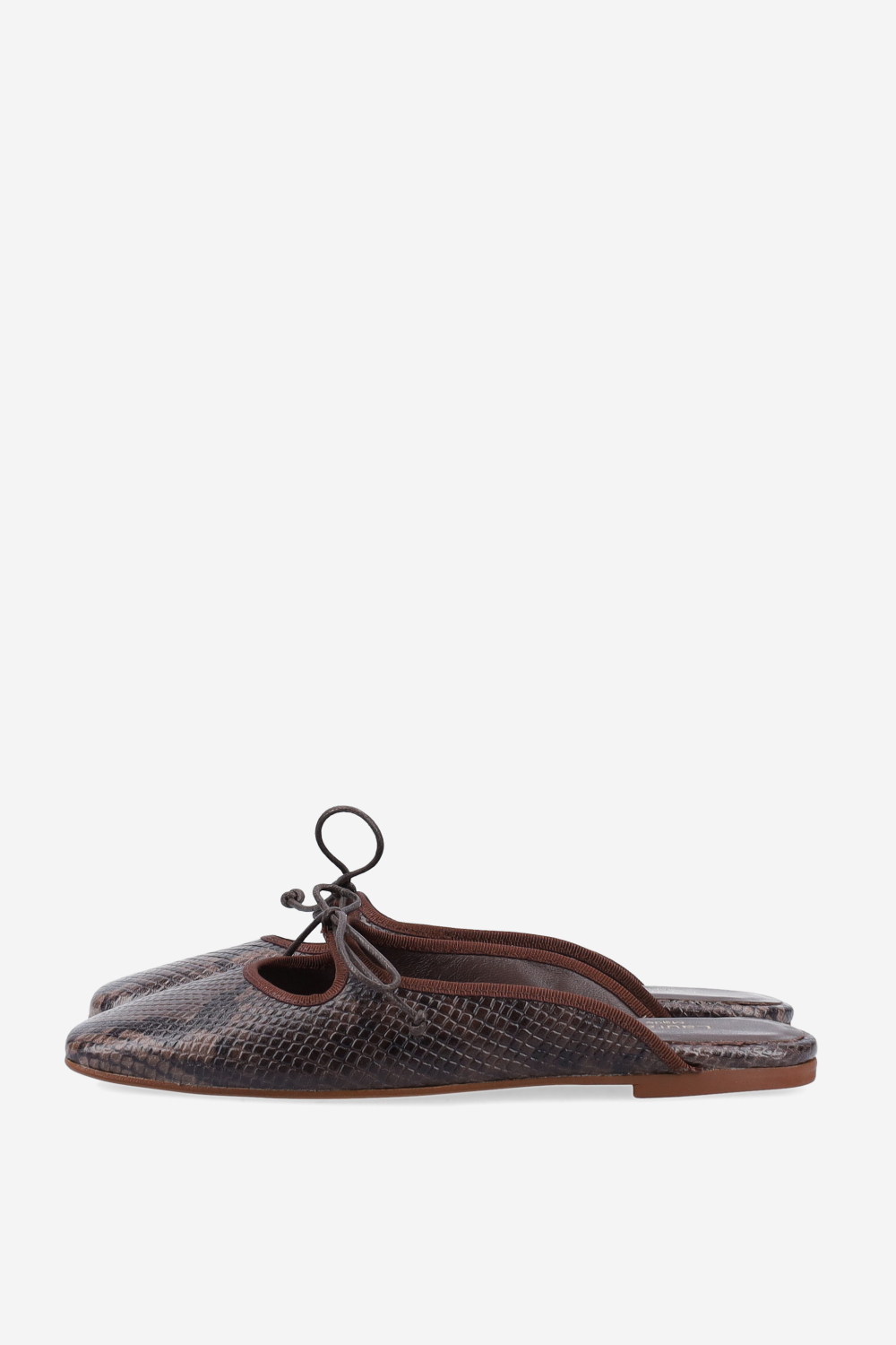 Pitone leather mules