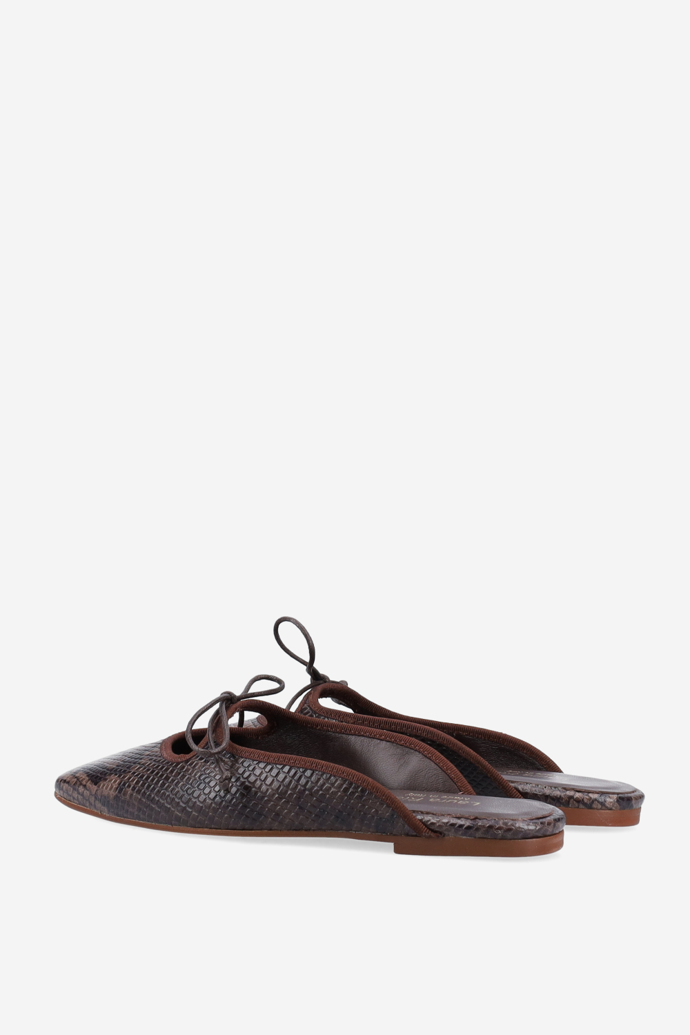 Pitone leather mules