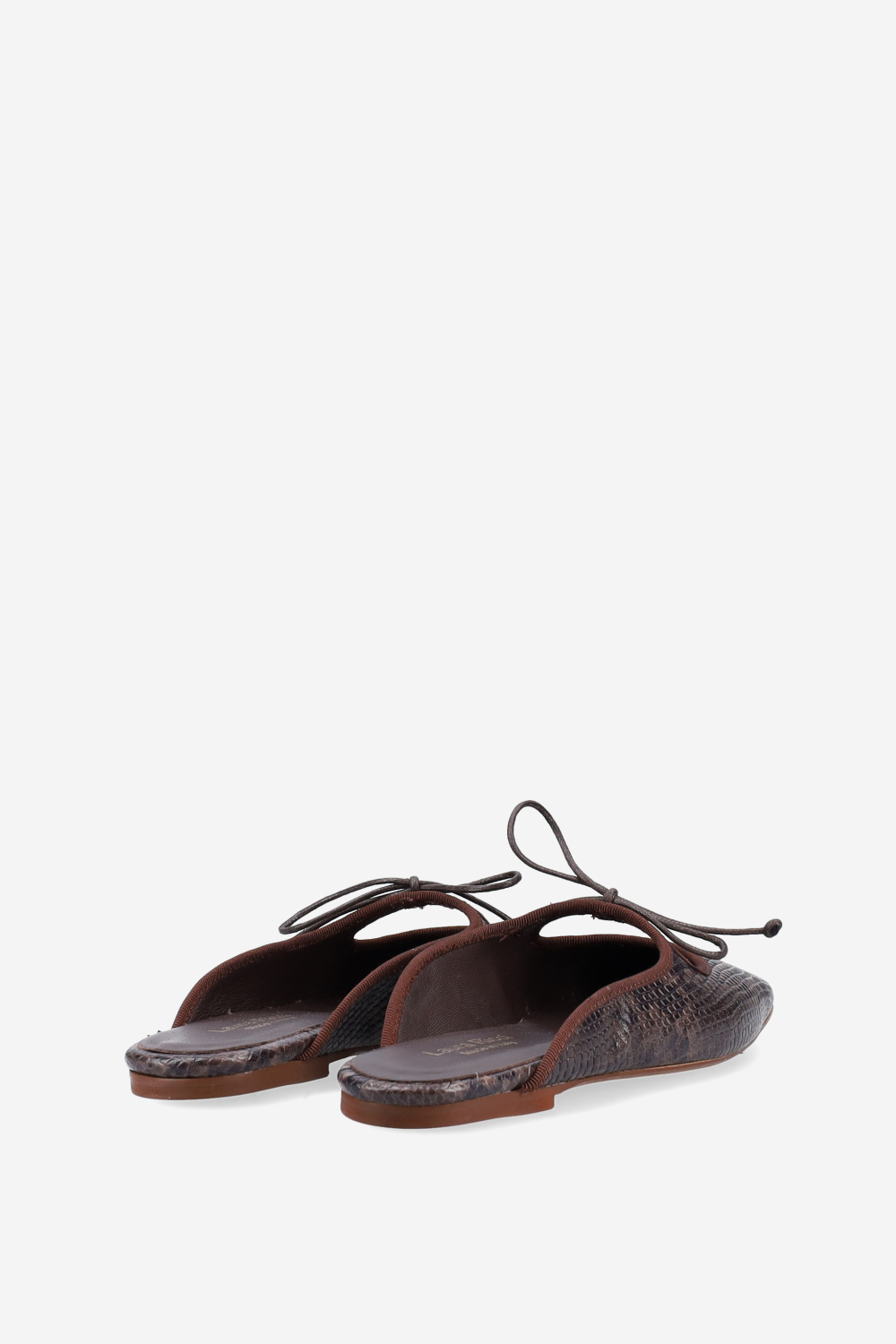 Pitone leather mules