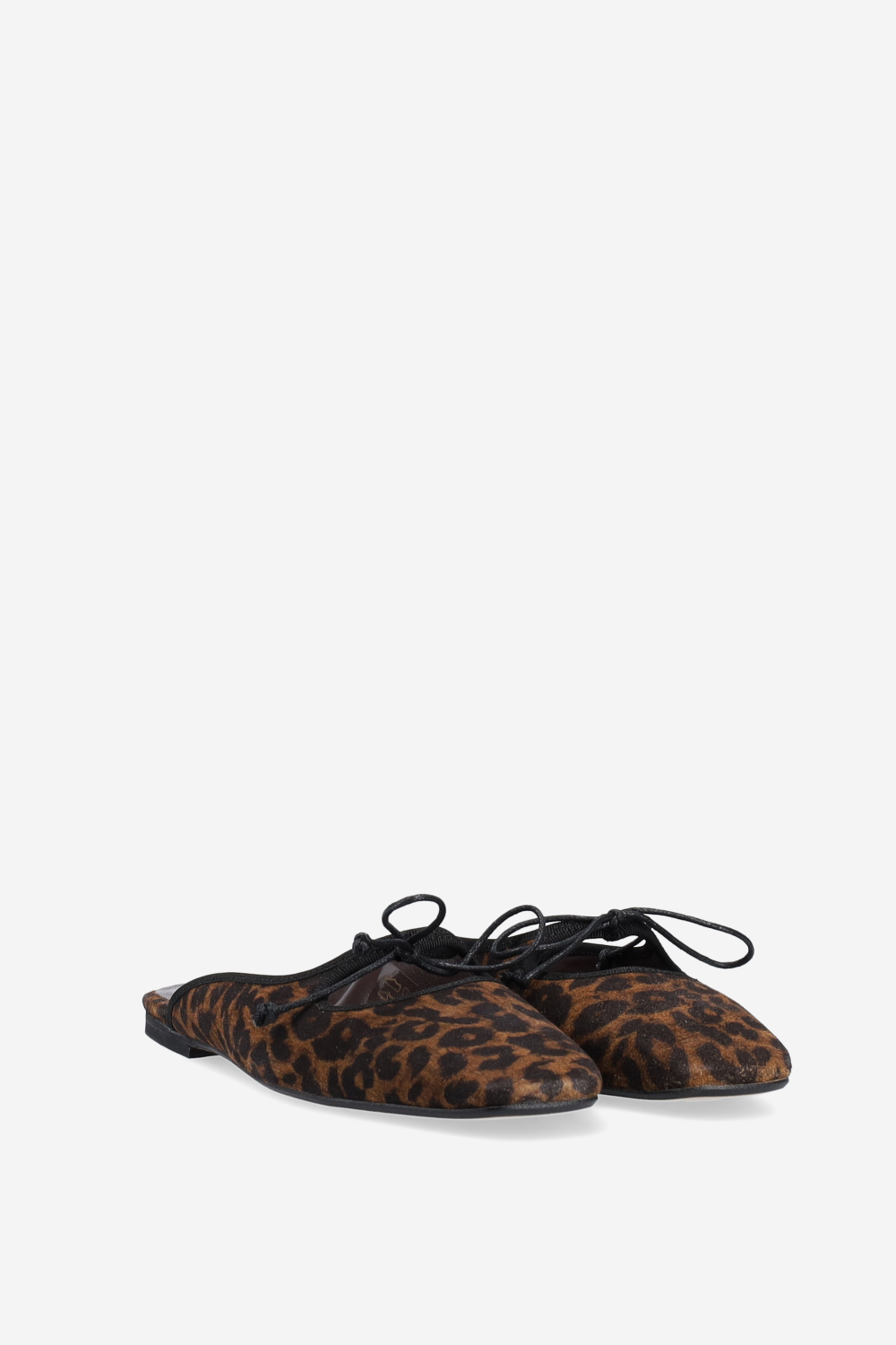 Leopard suede mules