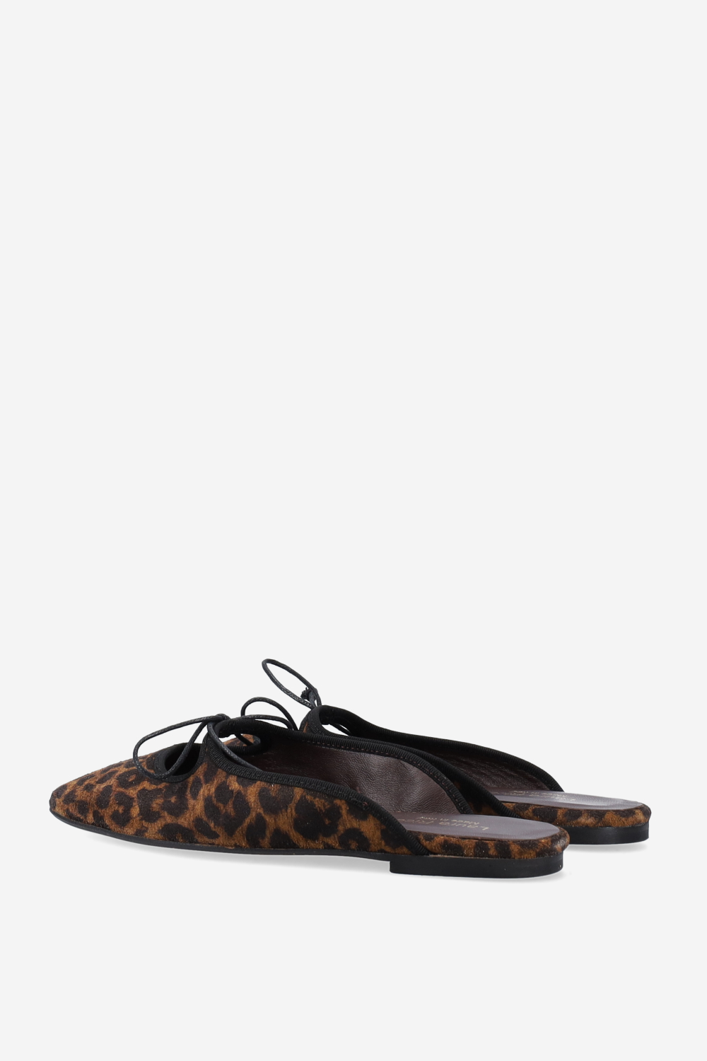Leopard suede mules