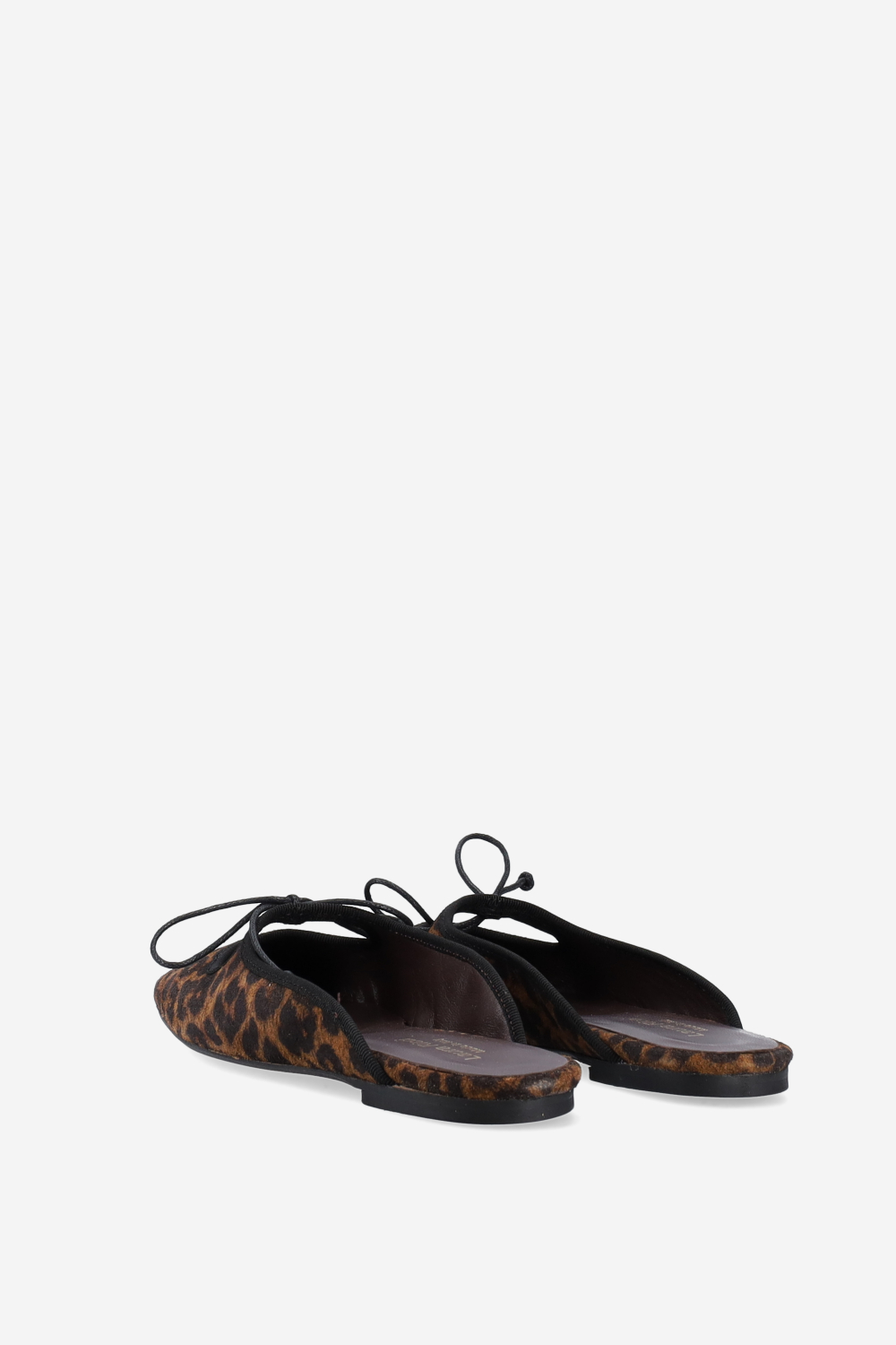 Leopard suede mules