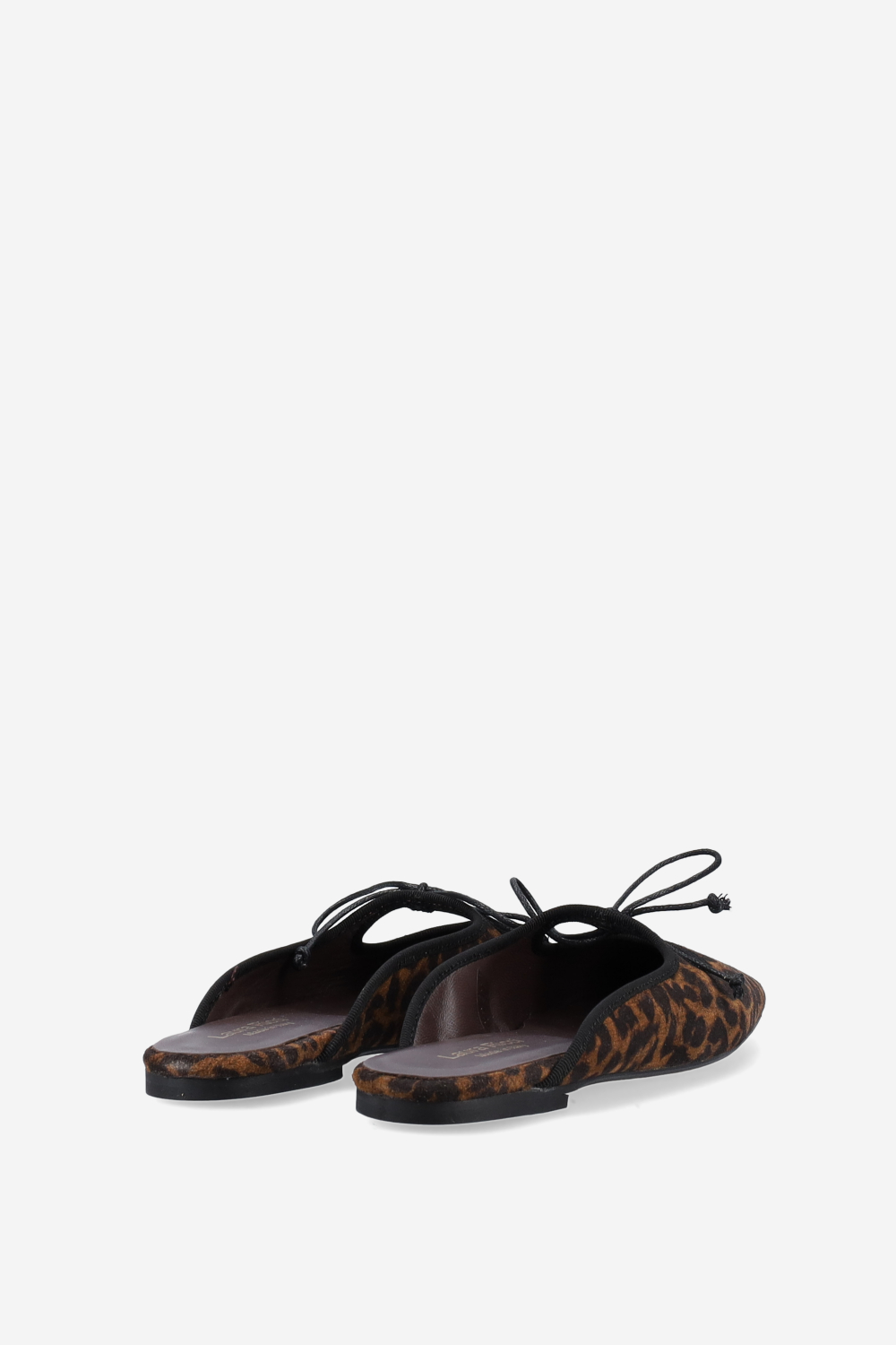 Leopard suede mules