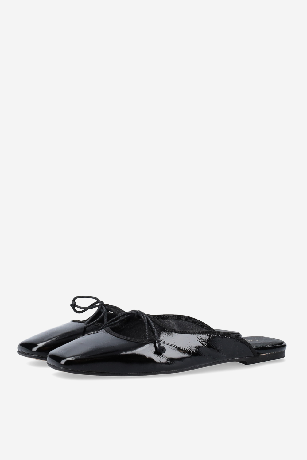 Patent leather mules