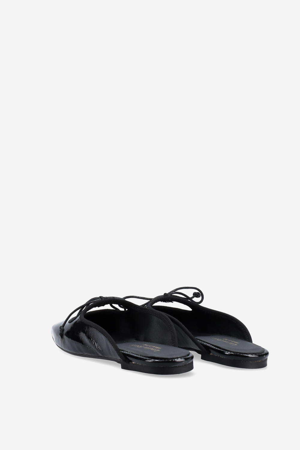 Patent leather mules