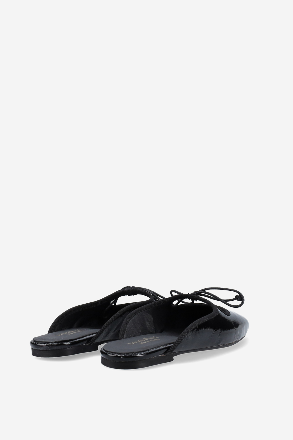 Patent leather mules