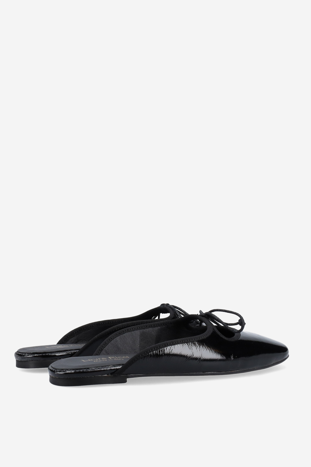 Patent leather mules