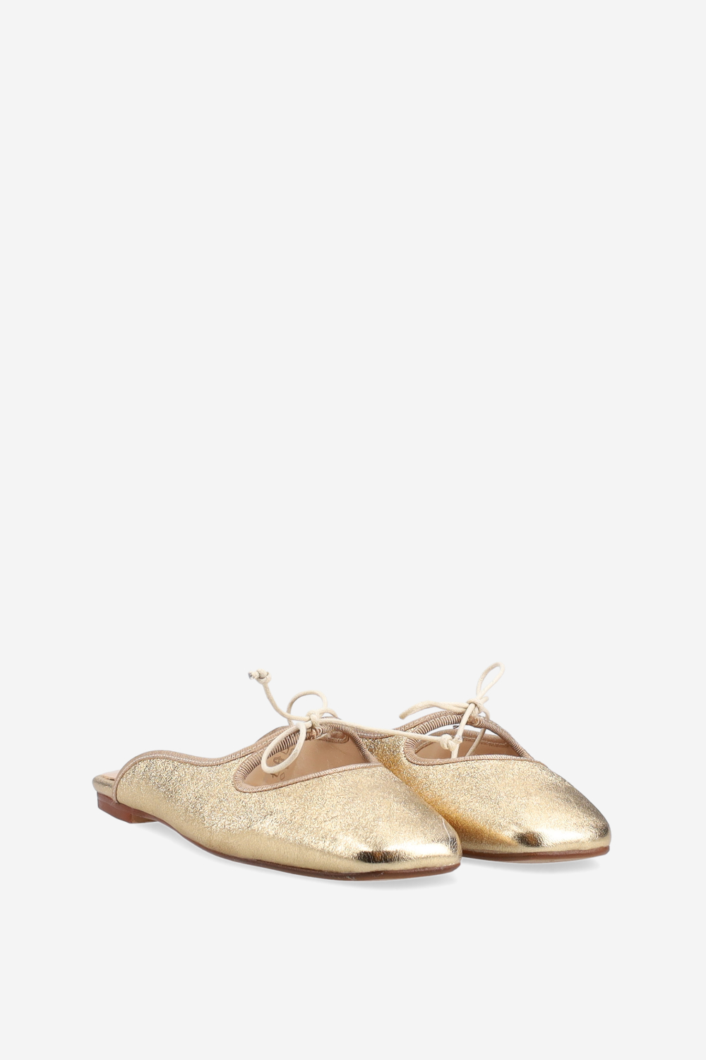 Glitter leather mules