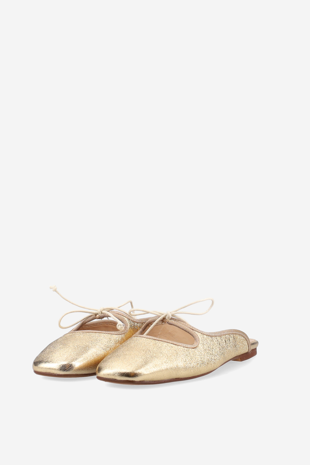 Glitter leather mules