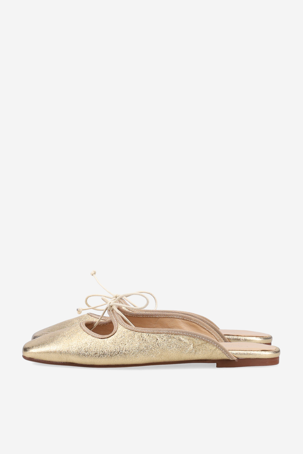 Glitter leather mules