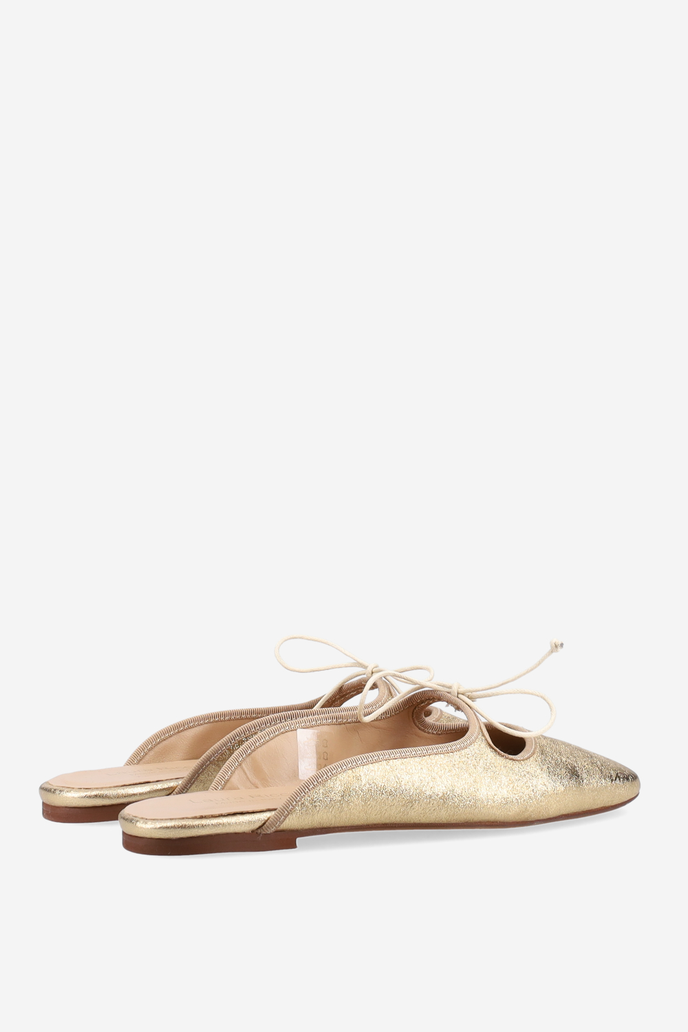 Glitter leather mules