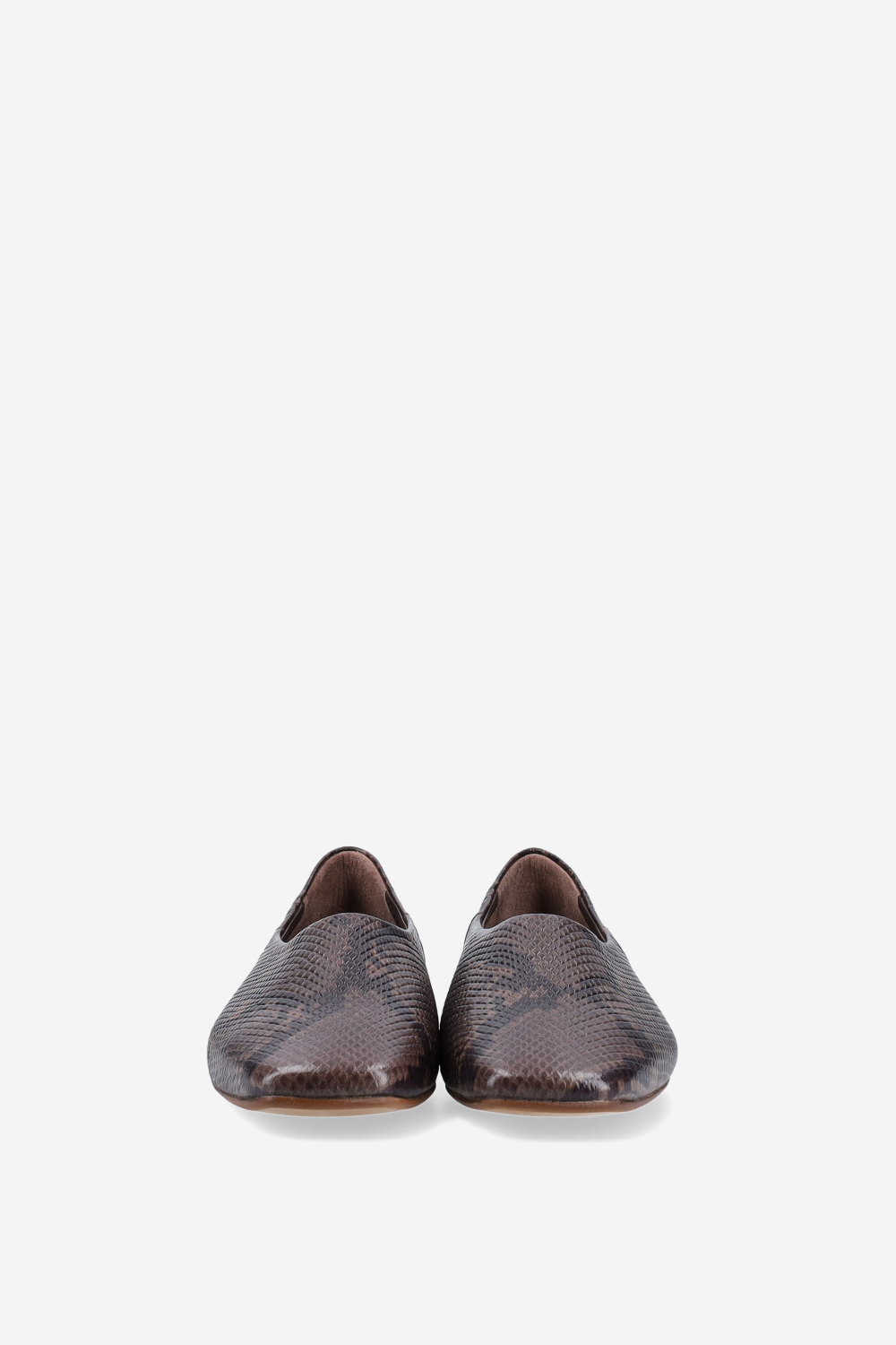 Pitone leather ballerinas
