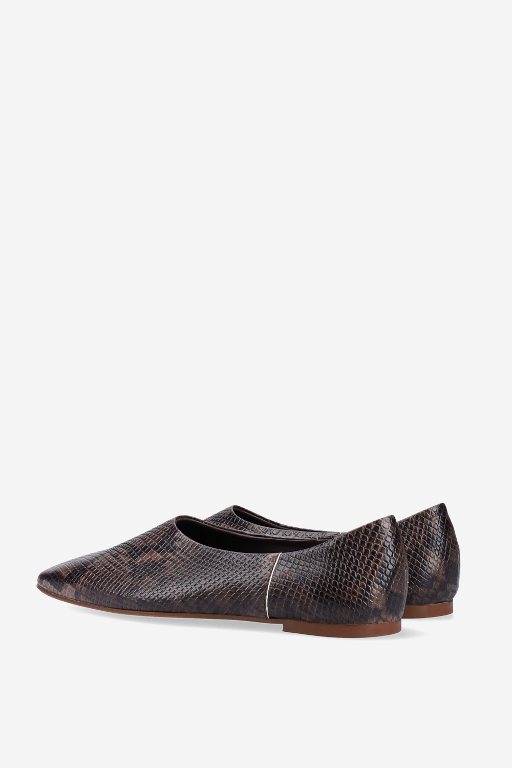 Pitone leather ballerinas