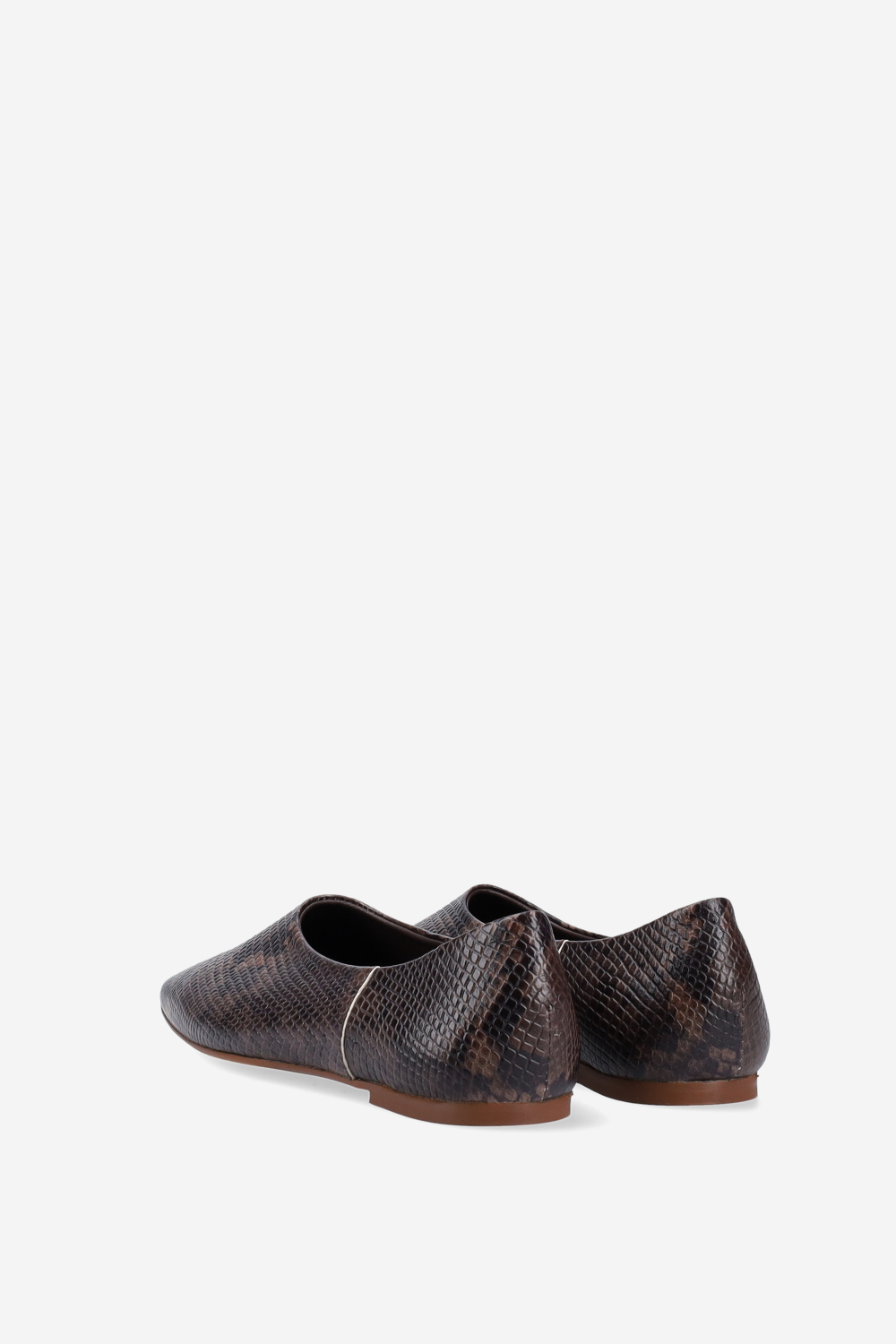 Pitone leather ballerinas