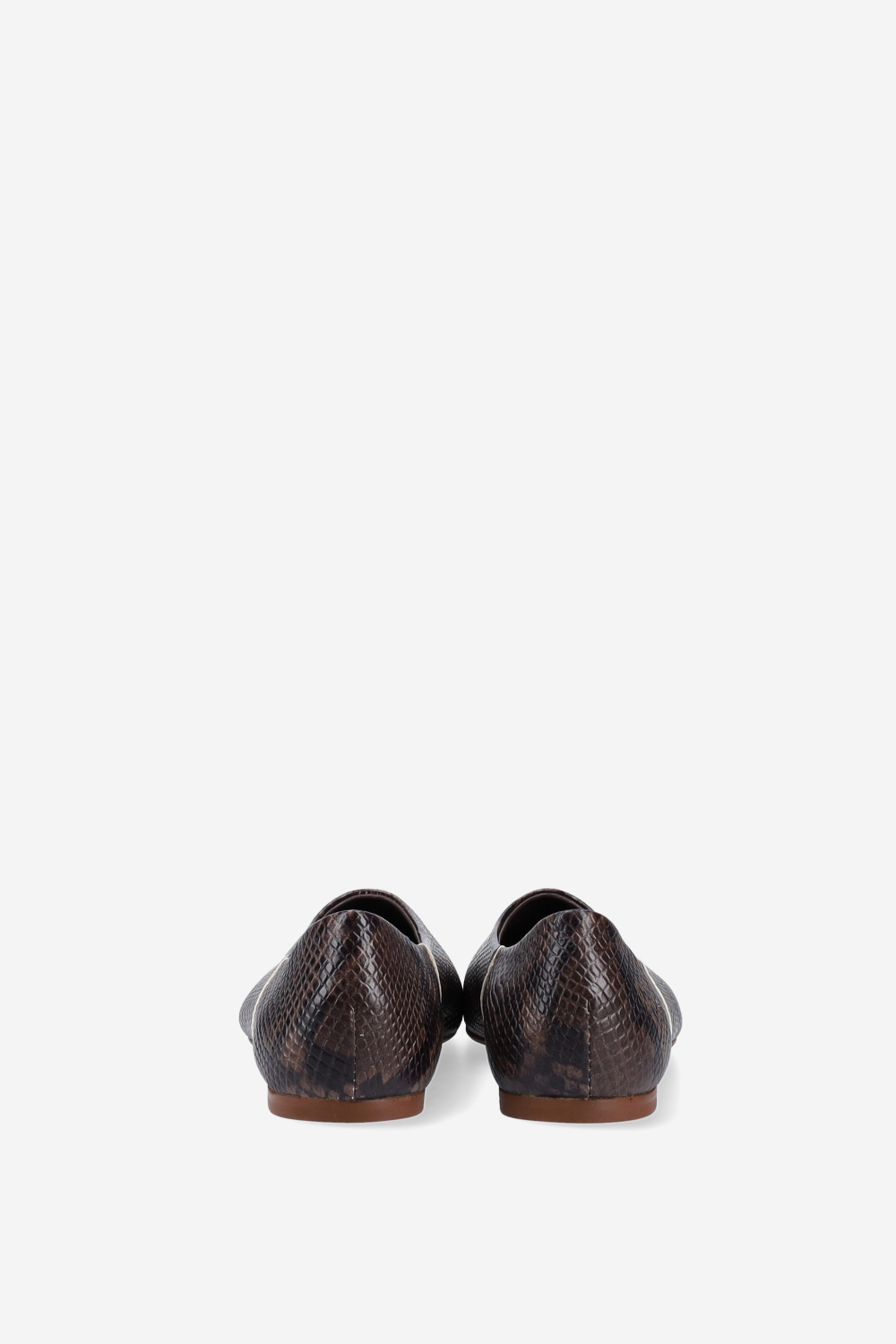 Pitone leather ballerinas
