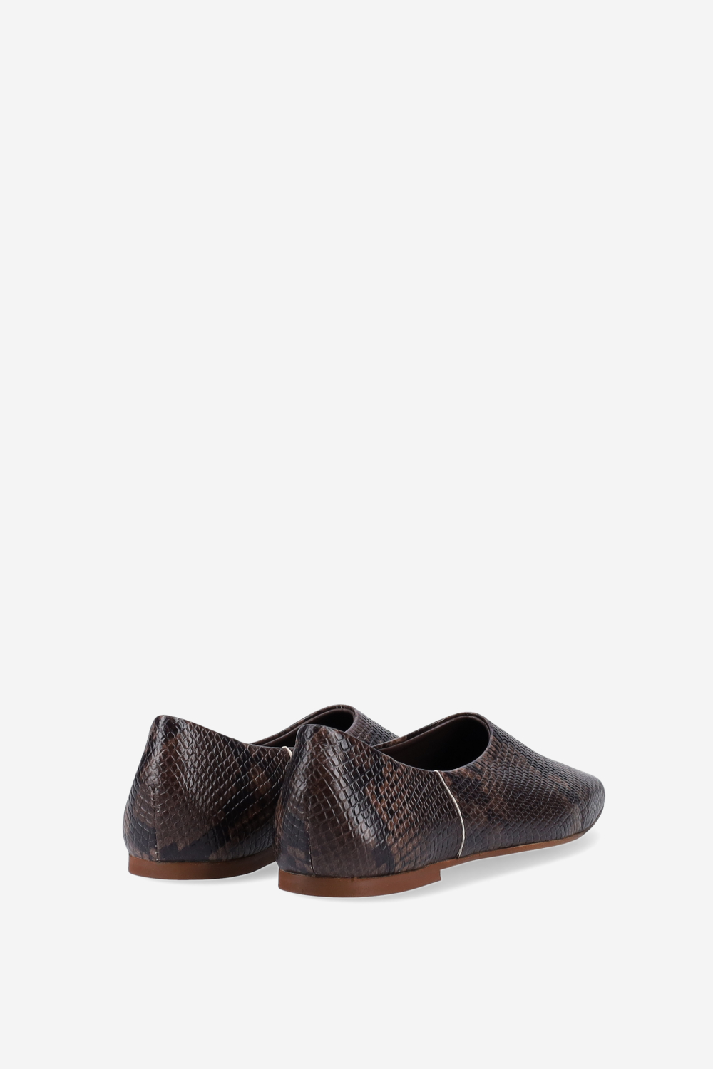 Pitone leather ballerinas