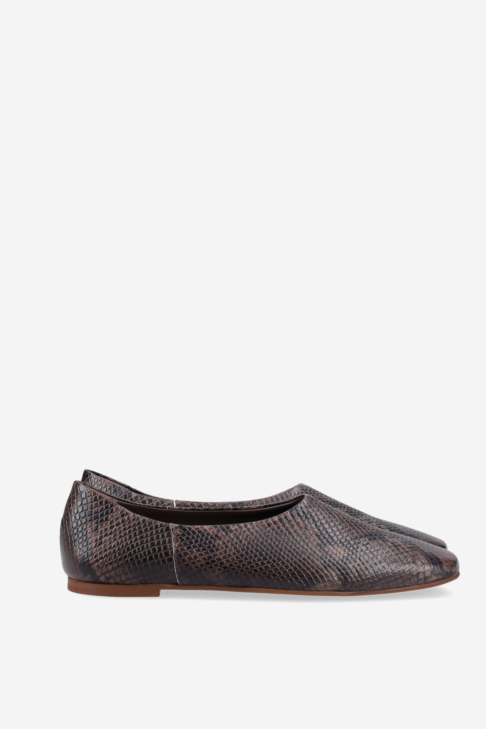 Pitone leather ballerinas