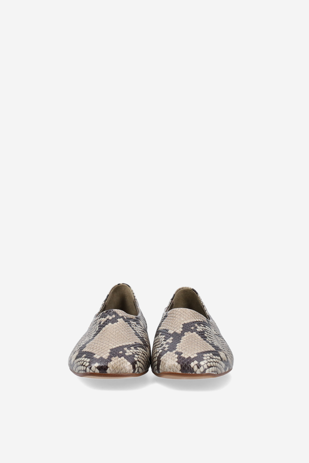 Pitone leather ballerinas