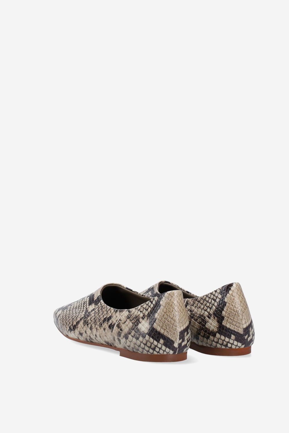 Pitone leather ballerinas