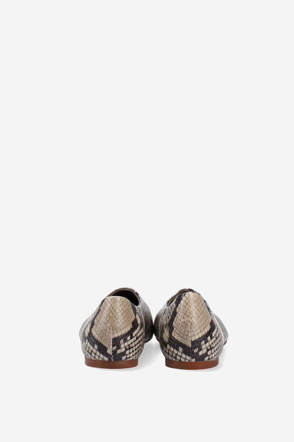 Pitone leather ballerinas