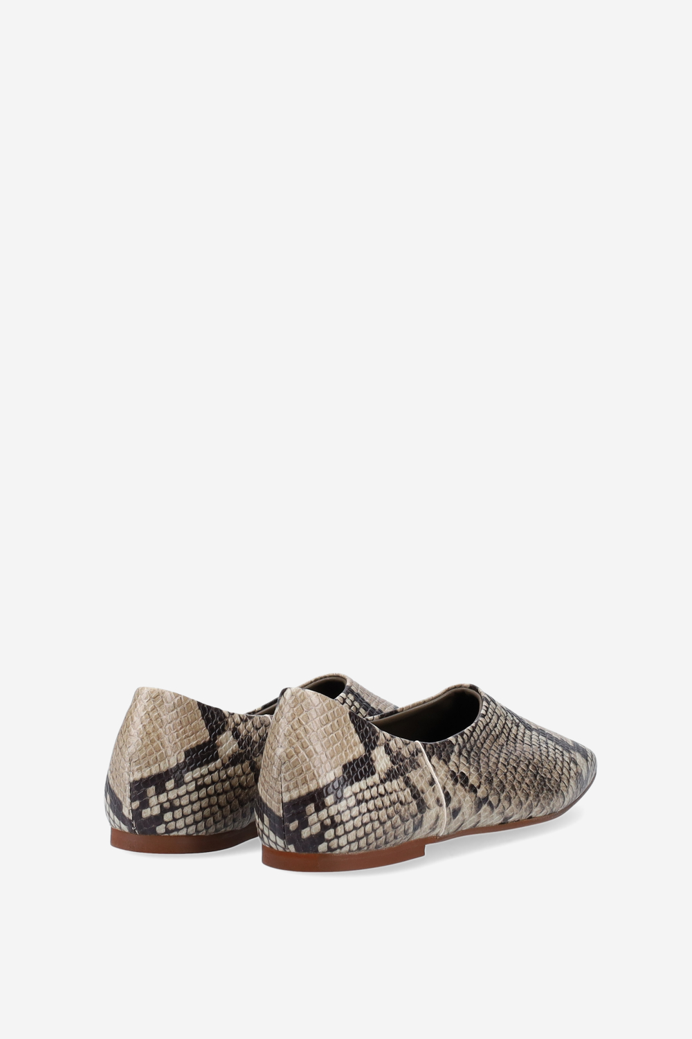 Pitone leather ballerinas