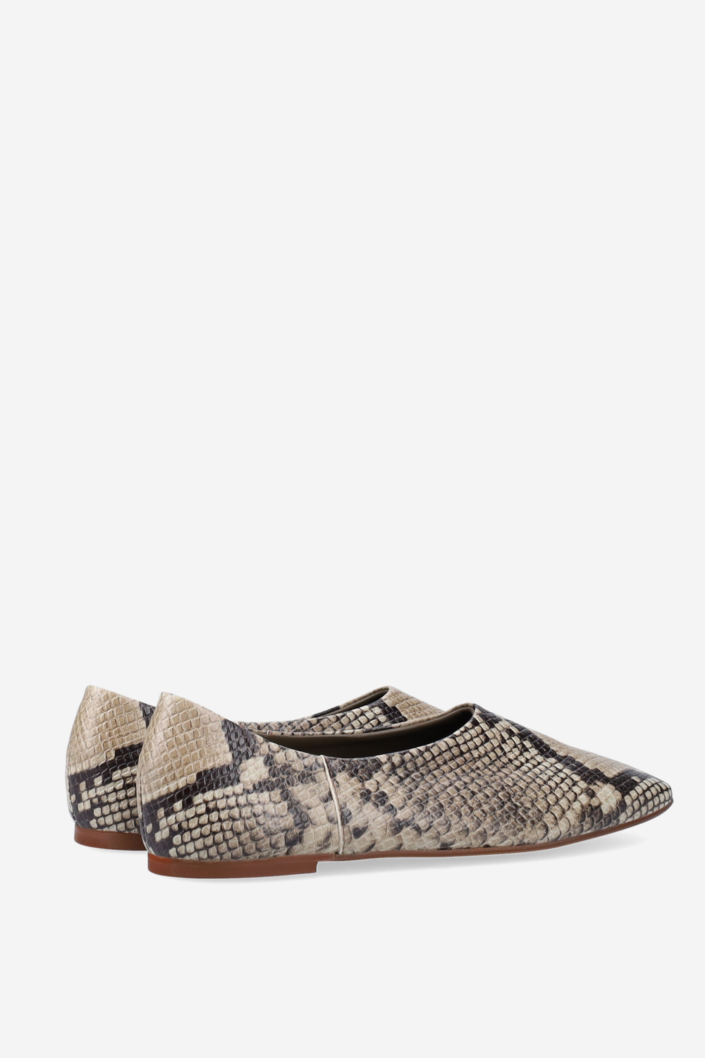 Pitone leather ballerinas