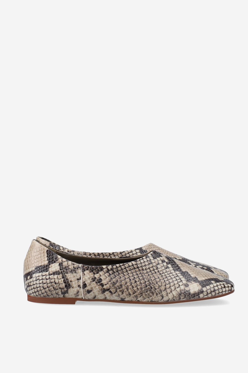 Pitone leather ballerinas