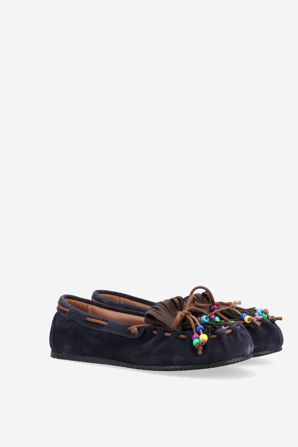 Fringes suede ballerinas